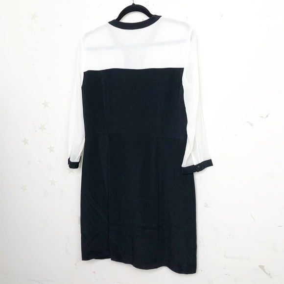 TIBI black/white Color block silk dress - Picture 7 of 10